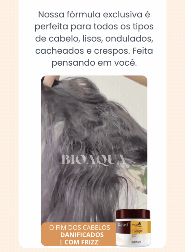 Karseell funciona em todos os tipos de cabelo: liso, ondulado, cacheado e crespo